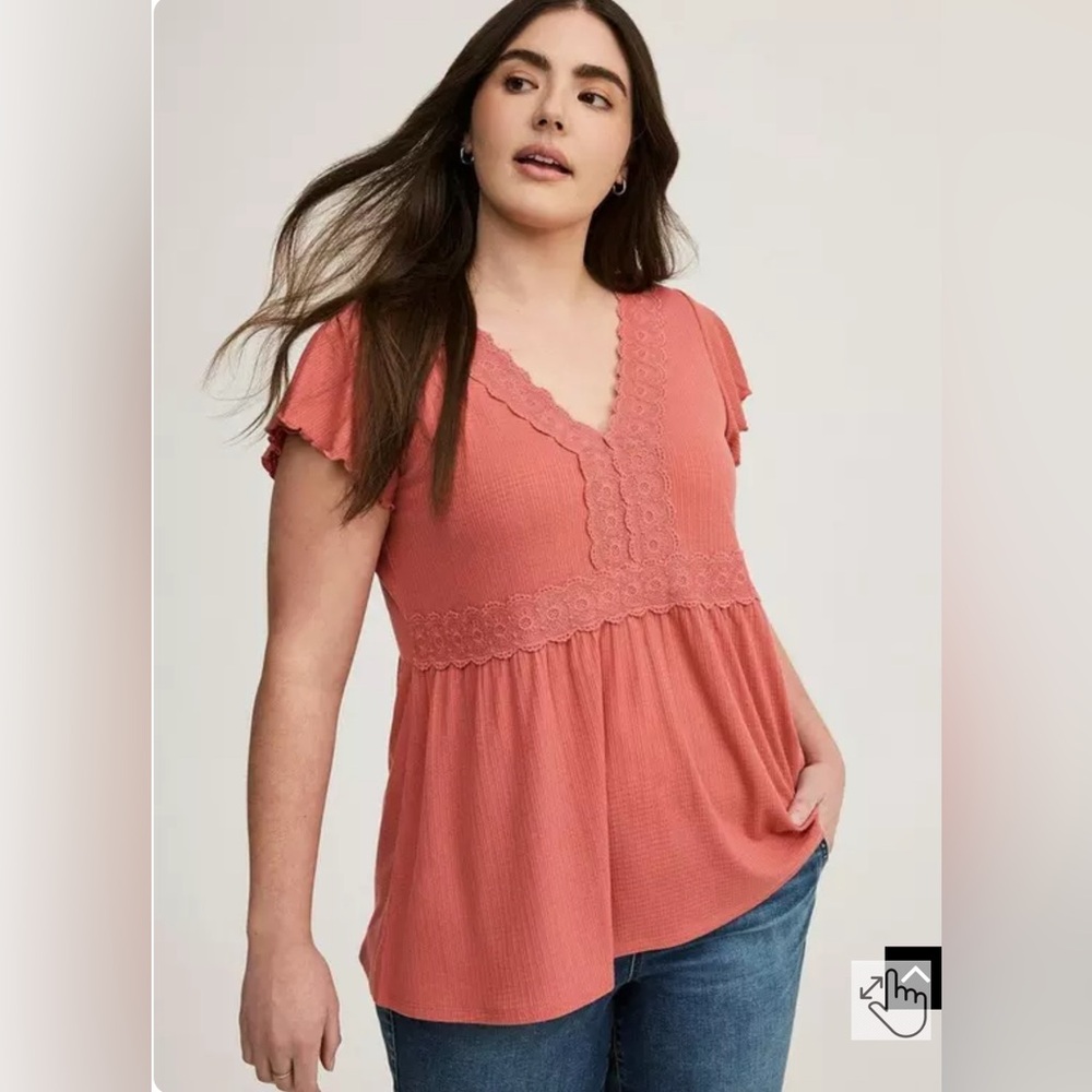Torrid Babydoll V-Neck Top